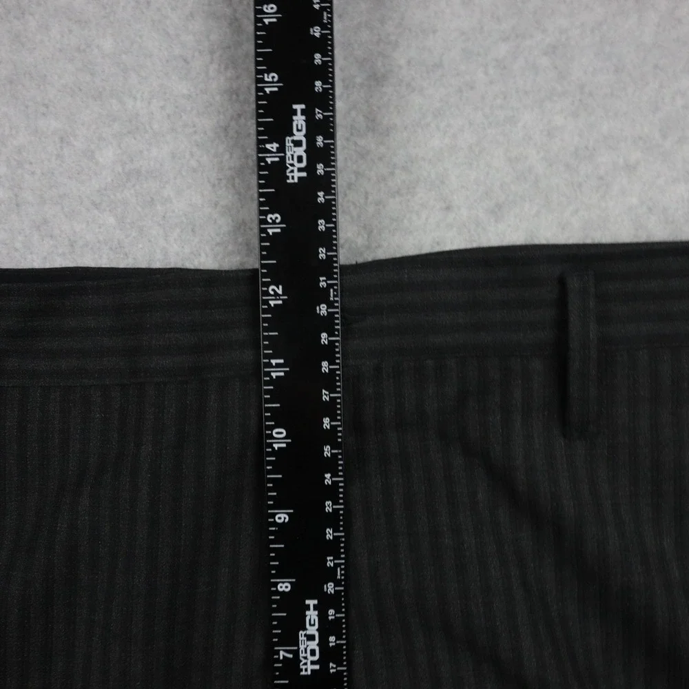 Marc Jacobs Pants Mens 36x30 Wool Dress Suit Formal Flat Front Dark Gray Striped